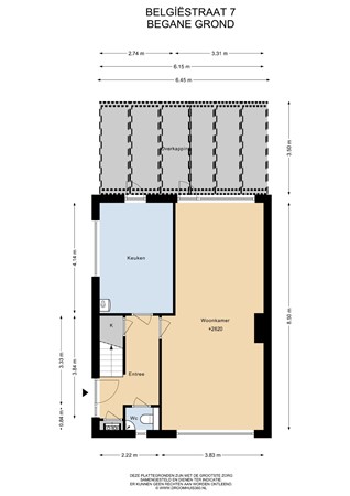 Floorplan - Belgiëstraat 7, 6164 EB Geleen